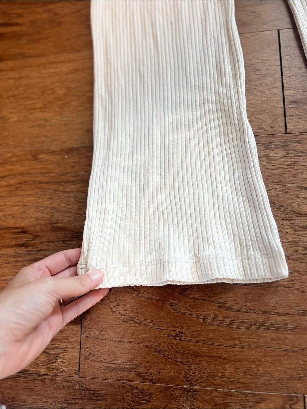 Reformation Cream Ribbed sweatpants - Picture 5 of 5